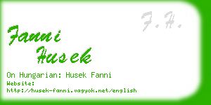 fanni husek business card